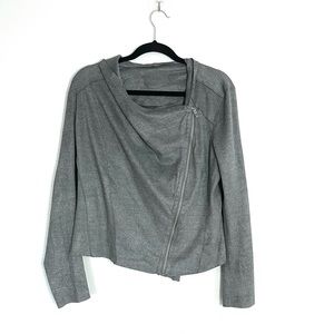 Blank NYC Gray Faux Suede Moto Jacket Size S